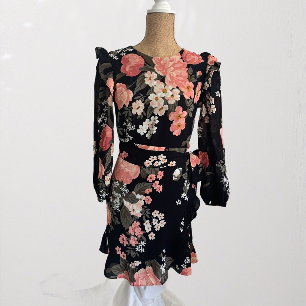 Reformation Black and Orange Mini Dress for Special Occasions